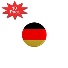Metallic Flag Of Germany 1  Mini Magnet (10 Pack)  by abbeyz71