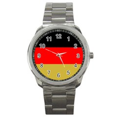 Metallic Flag Of Germany Sport Metal Watch by abbeyz71