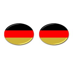 Metallic Flag Of Germany Cufflinks (oval) by abbeyz71