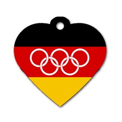 Olympic Flag of Germany, 1960-1968 Dog Tag Heart (Two Sides)