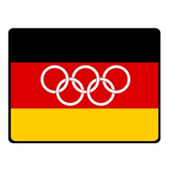 Olympic Flag Of Germany, 1960-1968 Fleece Blanket (small) by abbeyz71