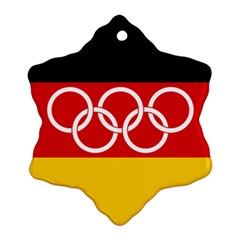 Olympic Flag of Germany, 1960-1968 Snowflake Ornament (Two Sides)