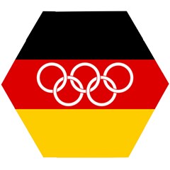 Olympic Flag of Germany, 1960-1968 Wooden Puzzle Hexagon