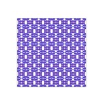 Purple  White  Abstract Pattern Satin Bandana Scarf Front