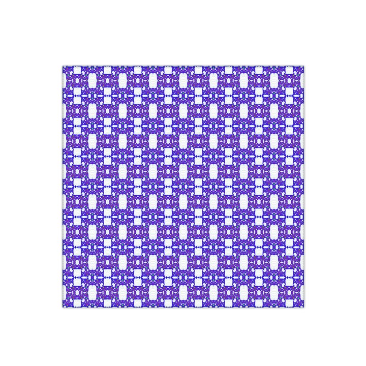 Purple  White  Abstract Pattern Satin Bandana Scarf