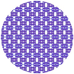 Purple  White  Abstract Pattern Wooden Puzzle Round by BrightVibesDesign