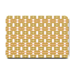 Yellow  White  Abstract Pattern Small Doormat  by BrightVibesDesign