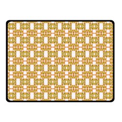 Yellow  White  Abstract Pattern Double Sided Fleece Blanket (small)  by BrightVibesDesign