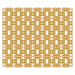 Yellow  White  Abstract Pattern Double Sided Flano Blanket (Small)  50 x40  Blanket Back