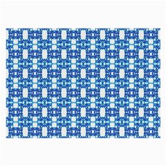 Blue White  Abstract Pattern Large Glasses Cloth (2 Sides) by BrightVibesDesign