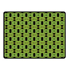 Green Black Abstract Pattern Double Sided Fleece Blanket (small)  by BrightVibesDesign
