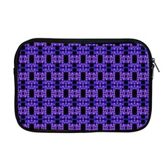 Purple Black Abstract Pattern Apple Macbook Pro 17  Zipper Case by BrightVibesDesign