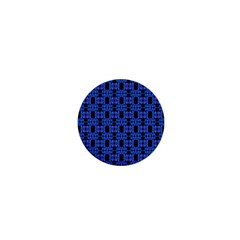 Blue Black Abstract Pattern 1  Mini Magnets by BrightVibesDesign
