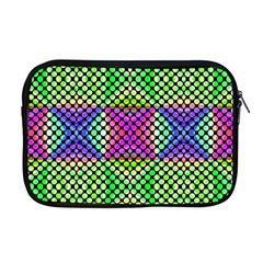 Bright  Circle Abstract Black Green Pink Blue Apple Macbook Pro 17  Zipper Case by BrightVibesDesign
