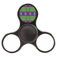 Bright  Circle Abstract Black Green Pink Blue Finger Spinner by BrightVibesDesign