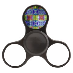 Bright Circle Abstract Black Blue Yellow Red Finger Spinner by BrightVibesDesign