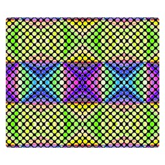 Bright  Circle Abstract Black Yellow Purple Green Blue Double Sided Flano Blanket (small)  by BrightVibesDesign