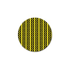 Circles Lines Black Yellow Golf Ball Marker (10 Pack) by BrightVibesDesign