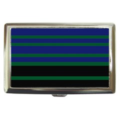 Black Stripes Green Olive Blue Cigarette Money Case