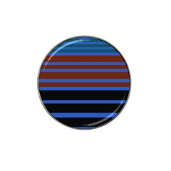 Black Stripes Blue Green Orange Hat Clip Ball Marker (4 Pack) by BrightVibesDesign