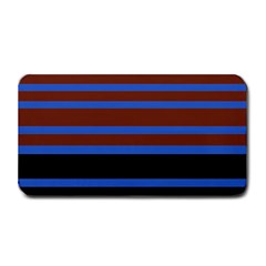 Black Stripes Blue Green Orange Medium Bar Mats by BrightVibesDesign