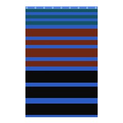 Black Stripes Blue Green Orange Shower Curtain 48  X 72  (small)  by BrightVibesDesign