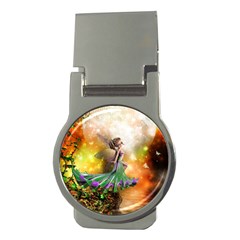 Cute Flying Fairy In The Night Money Clips (round)  by FantasyWorld7