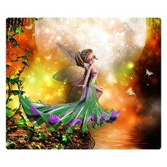 Cute Flying Fairy In The Night Double Sided Flano Blanket (small)  by FantasyWorld7