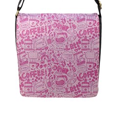 Coffee Pink Flap Closure Messenger Bag (l) by Amoreluxe