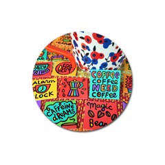 Need Coffee Magnet 3  (round) by Amoreluxe