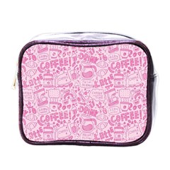Coffee Pink Mini Toiletries Bag (one Side) by Amoreluxe