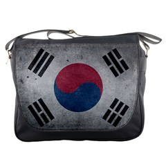 Grunge South Korea Flag Messenger Bag