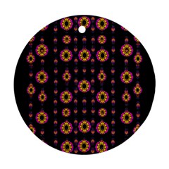 Fantasy Flowers In New Freedom Ornament (round) by pepitasart