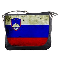 Grunge Slovenia Flag Messenger Bag by trulycreative