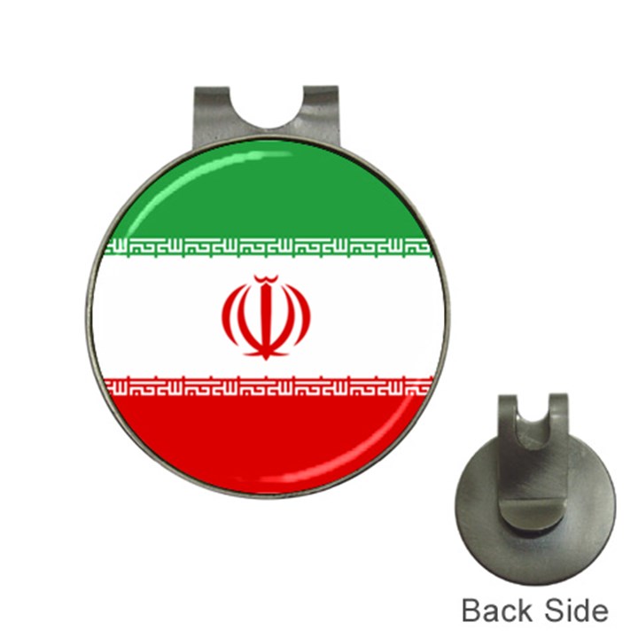 Flag of Iran Hat Clips with Golf Markers