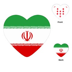 Flag Of Iran Playing Cards Single Design (heart) by abbeyz71