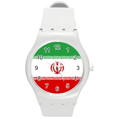 Flag Of Iran Round Plastic Sport Watch (m) by abbeyz71