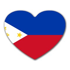 Philippines Flag Filipino Flag Heart Mousepads by FlagGallery