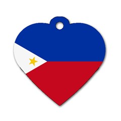 Philippines Flag Filipino Flag Dog Tag Heart (one Side) by FlagGallery