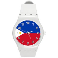 Philippines Flag Filipino Flag Round Plastic Sport Watch (m) by FlagGallery