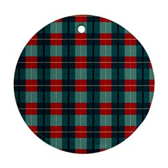 Pattern Texture Plaid Ornament (Round)