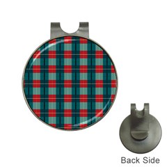 Pattern Texture Plaid Hat Clips With Golf Markers