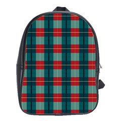 Pattern Texture Plaid School Bag (large) by Mariart