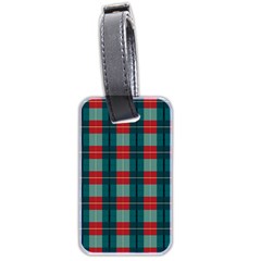 Pattern Texture Plaid Luggage Tag (two Sides)