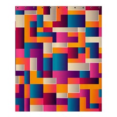 Abstract Geometry Blocks Shower Curtain 60  X 72  (medium)  by Alisyart