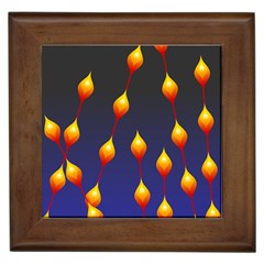 Flower Buds Floral Night Framed Tile by HermanTelo