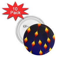 Flower Buds Floral Night 1.75  Buttons (10 pack)