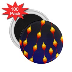 Flower Buds Floral Night 2.25  Magnets (100 pack) 