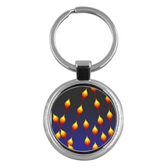 Flower Buds Floral Night Key Chain (Round)