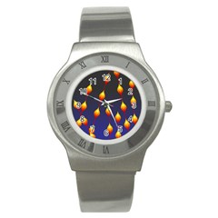 Flower Buds Floral Night Stainless Steel Watch